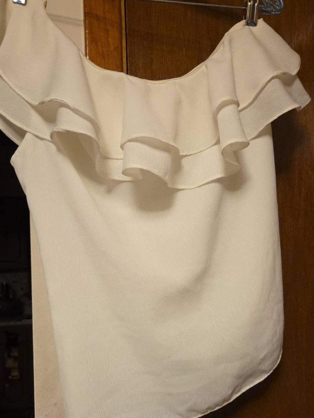 Apt. 9 Off-Shoulder Ruffle Camisole in Cream